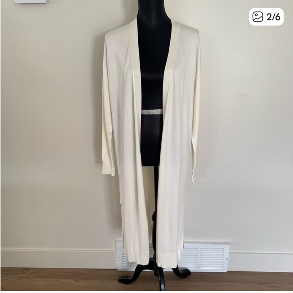 Ann Taylor Sweaters - Ann Taylor Winter White Open Cardigan Sweater